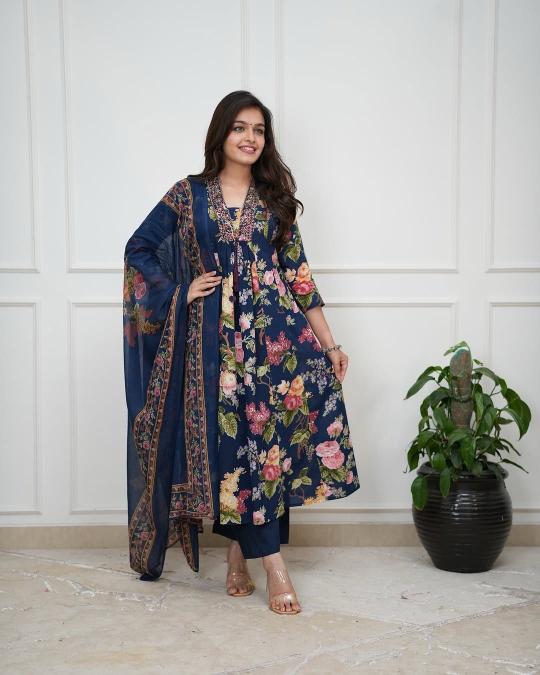 Jaipuri 3pcs readymade kurti wholesale market in surat  - wholesale export